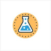 A laboratory flask icon on a white background vector