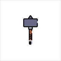 Thor hammer icon vector