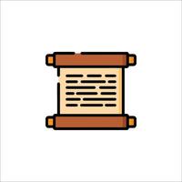 An old scroll icon on a white background vector