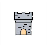 A castle icon on a white background vector