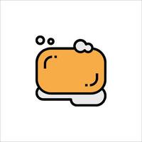 A soap bar icon on a white background vector