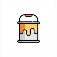 A can of paint with a lid on it vector
