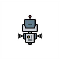 A robot icon with a white background vector
