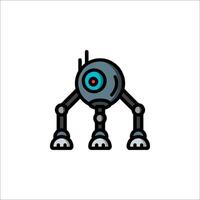 A robot with a big eye on its head vector