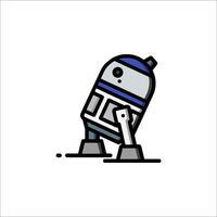 Star wars r2d2 robot illustration vector