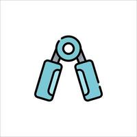 A blue icon of two scissors on a white background vector