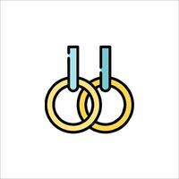 Two rings on a white background vector