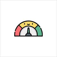 A meter with a smiley face on it vector