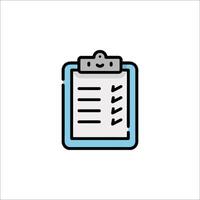 A clipboard with a checklist on it vector