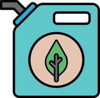 A blue container with a green leaf on it vector