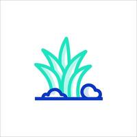 A plant with a cloud in the background vector