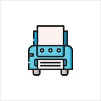 A printer icon on a white background vector