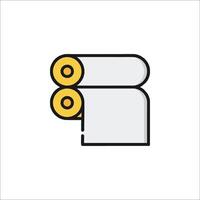 A roll of toilet paper icon on a white background vector