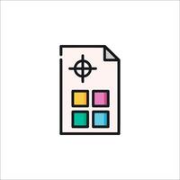 A document with a cross on it vector