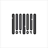 A barcode icon with a number on it vector