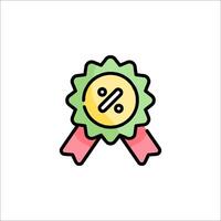 A green ribbon with a star on it vector