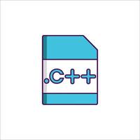 A file icon with the word c c on it vector