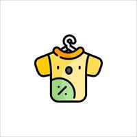 A yellow t - shirt with a green face on it vector