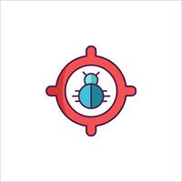 Bug icon illustration vector