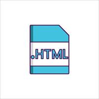 Html file icon illustration vector