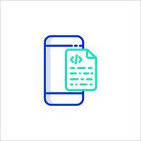 A smartphone with a document icon vector