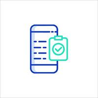 A smartphone with a check mark on it vector