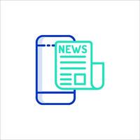 News icon with a smartphone and newspaper vector