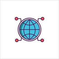 World globe icon illustration vector