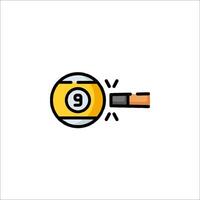 A billiard ball with a nine on it vector