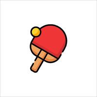 A red ping pong ball with a hat on it vector