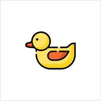 A yellow duck icon on a white background vector