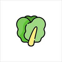 A green leaf icon on a white background vector