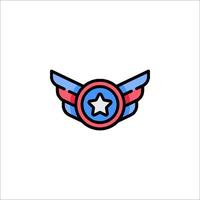 A logo for a superhero with wings vector