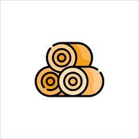A stack of logs icon on a white background vector