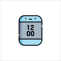 A clock with the time 12 o 'clock on it vector
