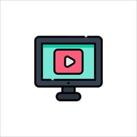 player icon on a monitor vector