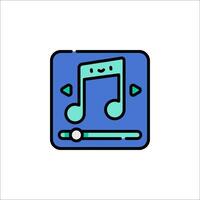 Music player icon illustration vector