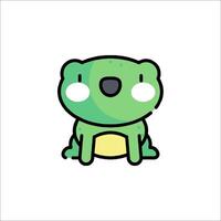 A cartoon frog with a big smile on its face vector