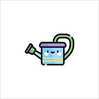 A watering can icon with a smiley face vector