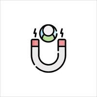 A magnet with a person inside it vector
