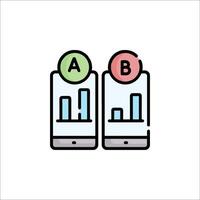 Two smartphones with graphs on them vector