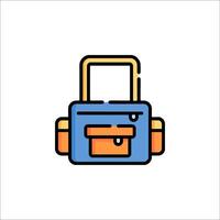 A suitcase icon on a white background vector