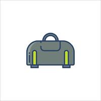 A gray suitcase icon on a white background vector