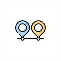 Two location markers on a white background vector