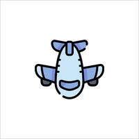 A small airplane icon on a white background vector