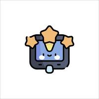 A cartoon character with a star on its head vector