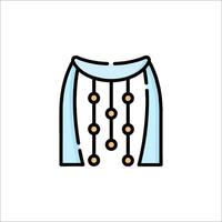 A scarf with beads on it vector