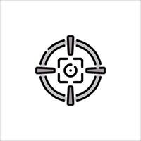 A black and white logo of a gun in a circle vector