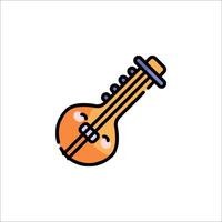 A guitar icon on a white background vector