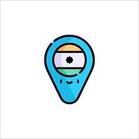 A map marker with a face on it vector